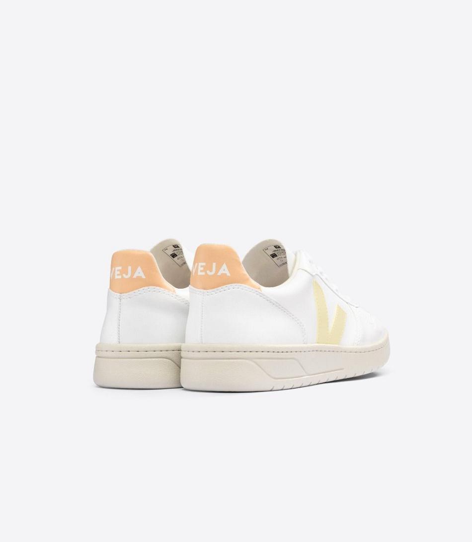Adults Veja V-10 Cwl Sun Peach Vegan Blancas Naranjas Coral | CLZDE70664