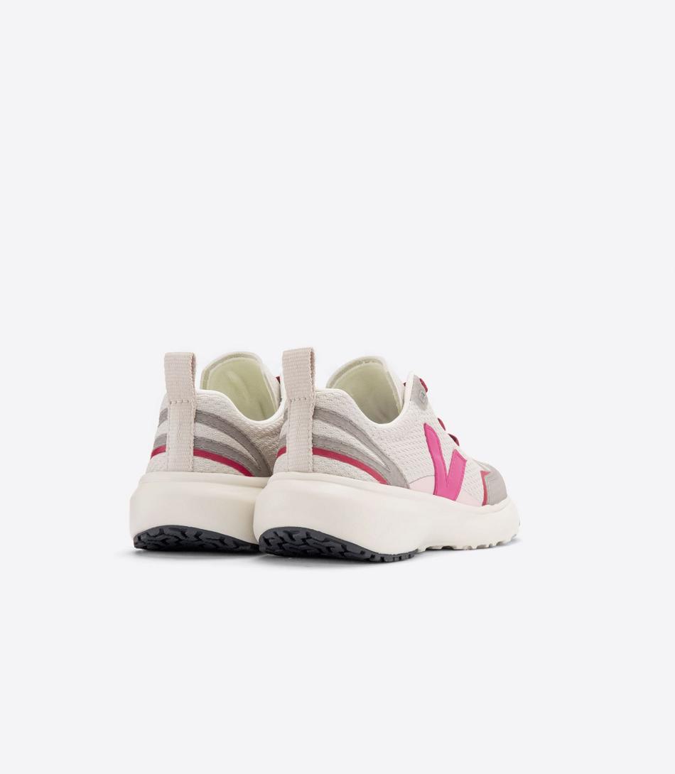 Canary Veja Elastic Laces Alveomesh Natural Mia Niños Beige | CLJVR57931