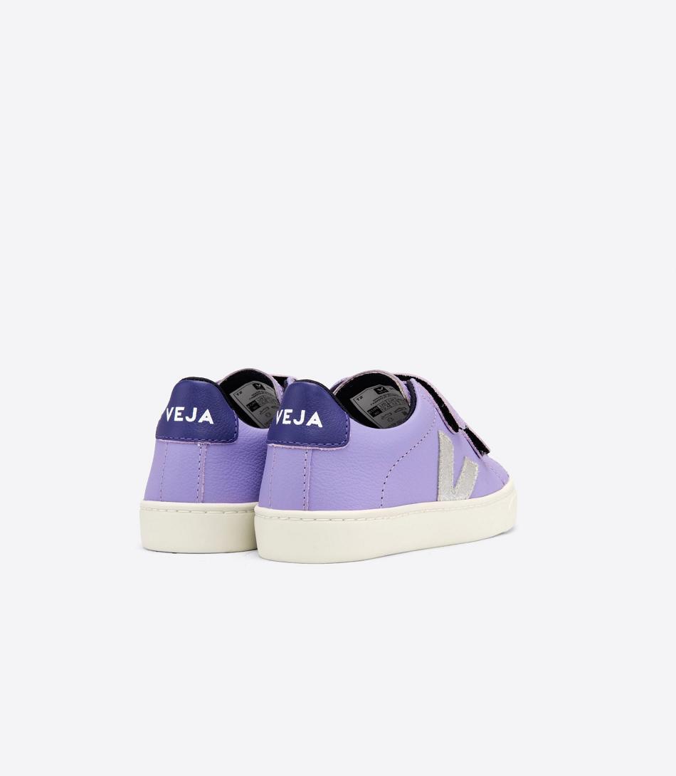 Kids Veja Esplar Chromefree Cuero Lavande Outlet Plateadas Moradas | CLDYB32842