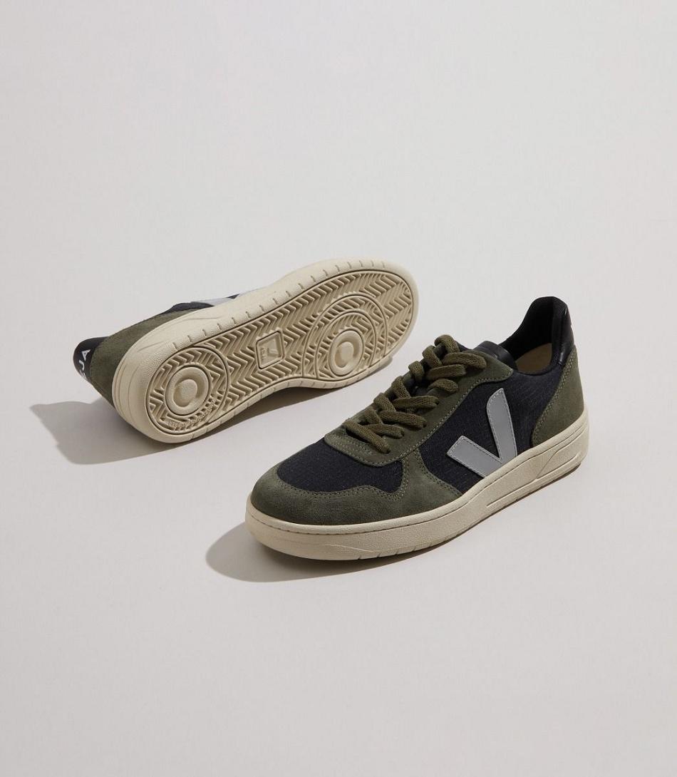 V-10 Veja Ripstop Oxford Mud Mujer Negras Gris | CLJZR35880