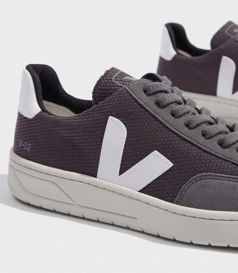V-12 Veja Vegan B-mesh Grafite Hombre Blancas | ACLWC59200