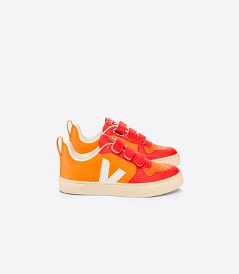 V-10 Veja Chromefree Cuero Tao Orange Niños Naranjas | CLQCS97325